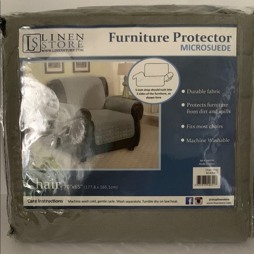 Gray Furniture Cover with Subtle Accents and Durable Design